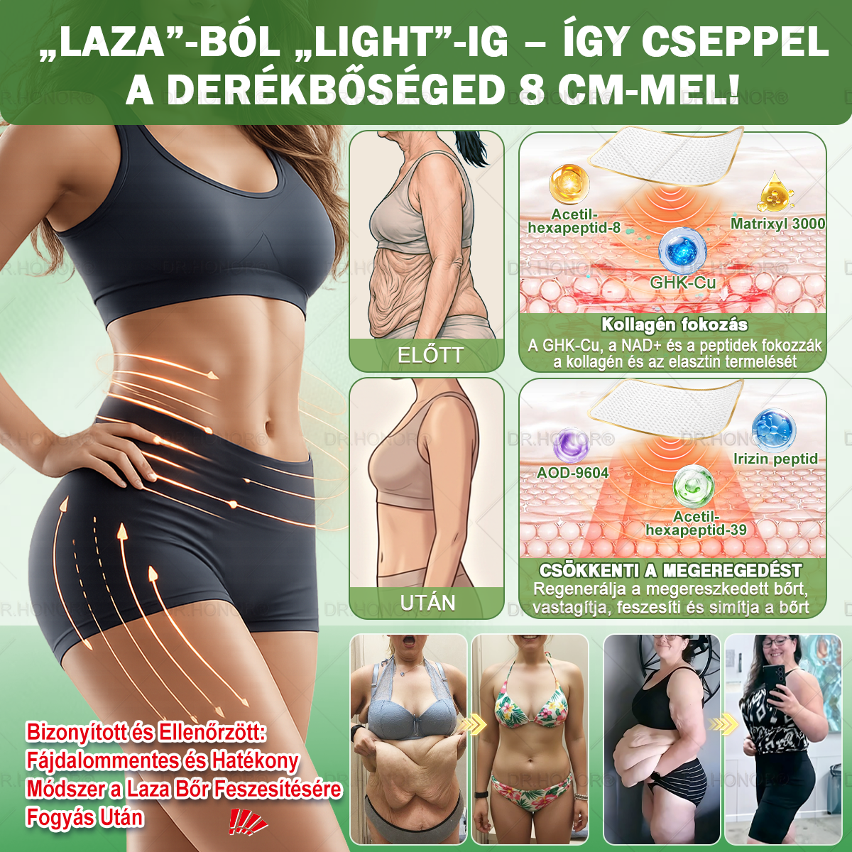 [2026 ÚJ & Továbbfejlesztett🎁Akár 80% KEDVEZMÉNY]🍃🍃 DR.HONOR® Nano-mikrotűs Fogyasztó Tapasz – Ultra-erős 5× Peptidkomplex • Támogatja a Fogyást és Nyirokkeringést • Kényelmes Fogyás• Támogatja az Ízületi Komfortot és a Mély Alvást