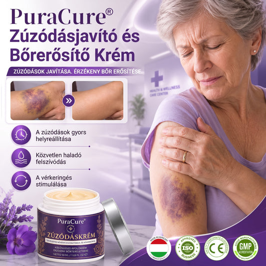 💜 PuraCure® Zúzódásjavító és bőrerősítő krém-💁‍♀️100 000+ vásárló választása｜Gyengéd ápolás törékeny, érett bőrre