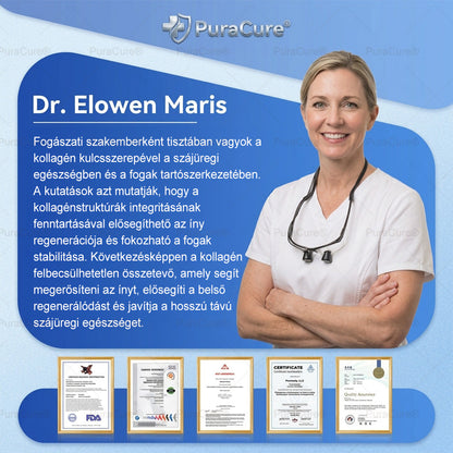 🦷🦷PuraCure® többhatású fog- és ínyregeneráló szájvíz | Kollagén × posztbiotikumok × β-glükanáz