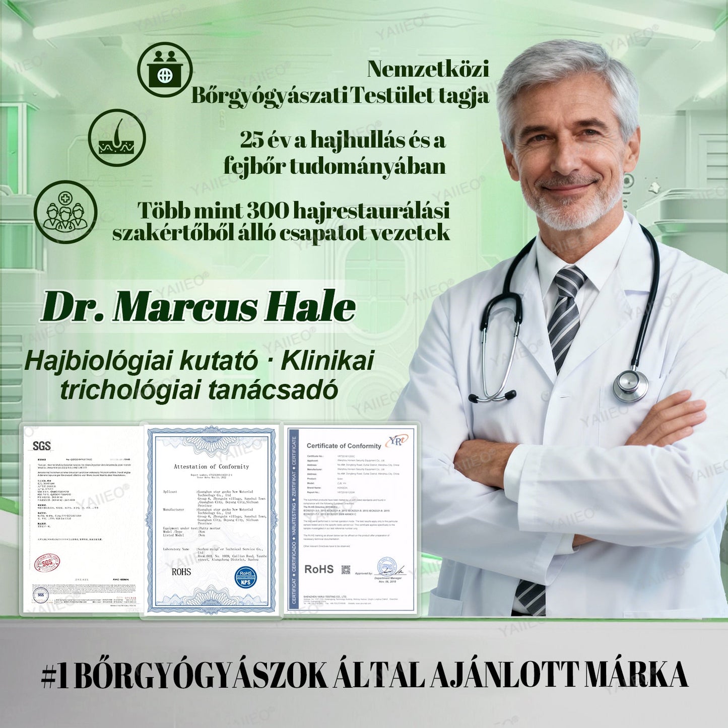 🫒🫒🫒YAIIEO® Fájdalommentes Mikroinfúziós Hajhullás Elleni Rendszer – ✅DHT-Blokkolás, Hajhagymák Újraélesztése és Látványosan Dúsabb Haj