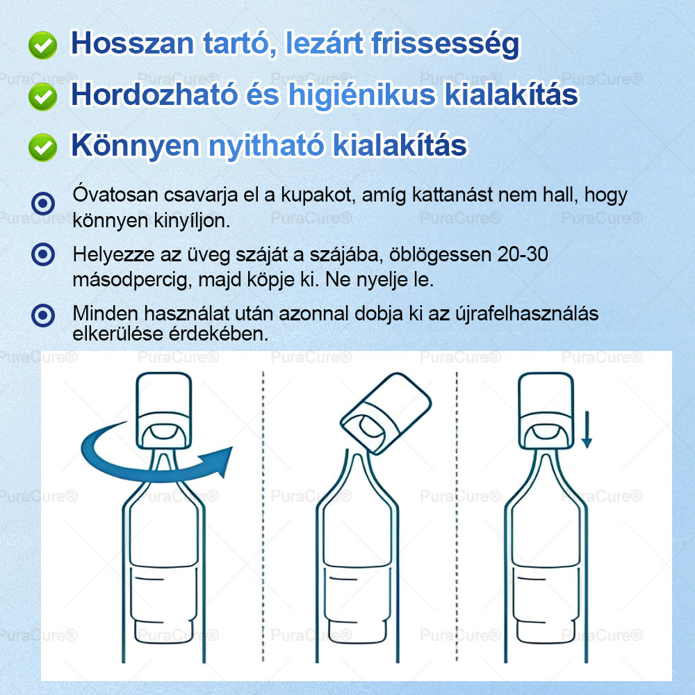 🦷🦷PuraCure® többhatású fog- és ínyregeneráló szájvíz | Kollagén × posztbiotikumok × β-glükanáz