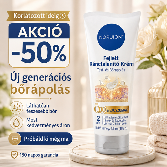 ✨ NORUION® Q10 x Növényi Nano Exoszóma Haladó Ránctalanító Krém - Mélyregeneráló, Kollagénfokozó & Bőrfeszesítő Technológia