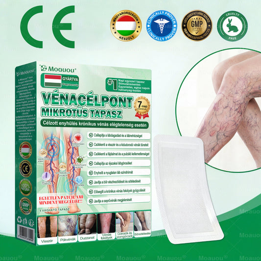 🌿Moauou® Visszérápoló Mikrotűs Tapasz –👨‍⚕️Célzott ápolás fáradt, nehéz és feszülő lábakra | NAGY AKCIÓ!