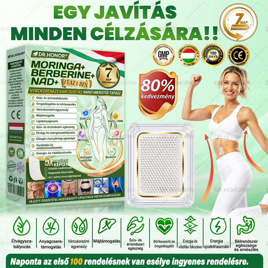 [2026 ÚJ & Továbbfejlesztett🎁Akár 80% KEDVEZMÉNY]🍃 DR.HONOR® Nano-mikrotűs Fogyasztó Tapasz – Ultra-erős 5× Peptidkomplex • Támogatja a Fogyást és Nyirokkeringést • Kényelmes Fogyás• Támogatja az Ízületi Komfortot és a Mély Alvást