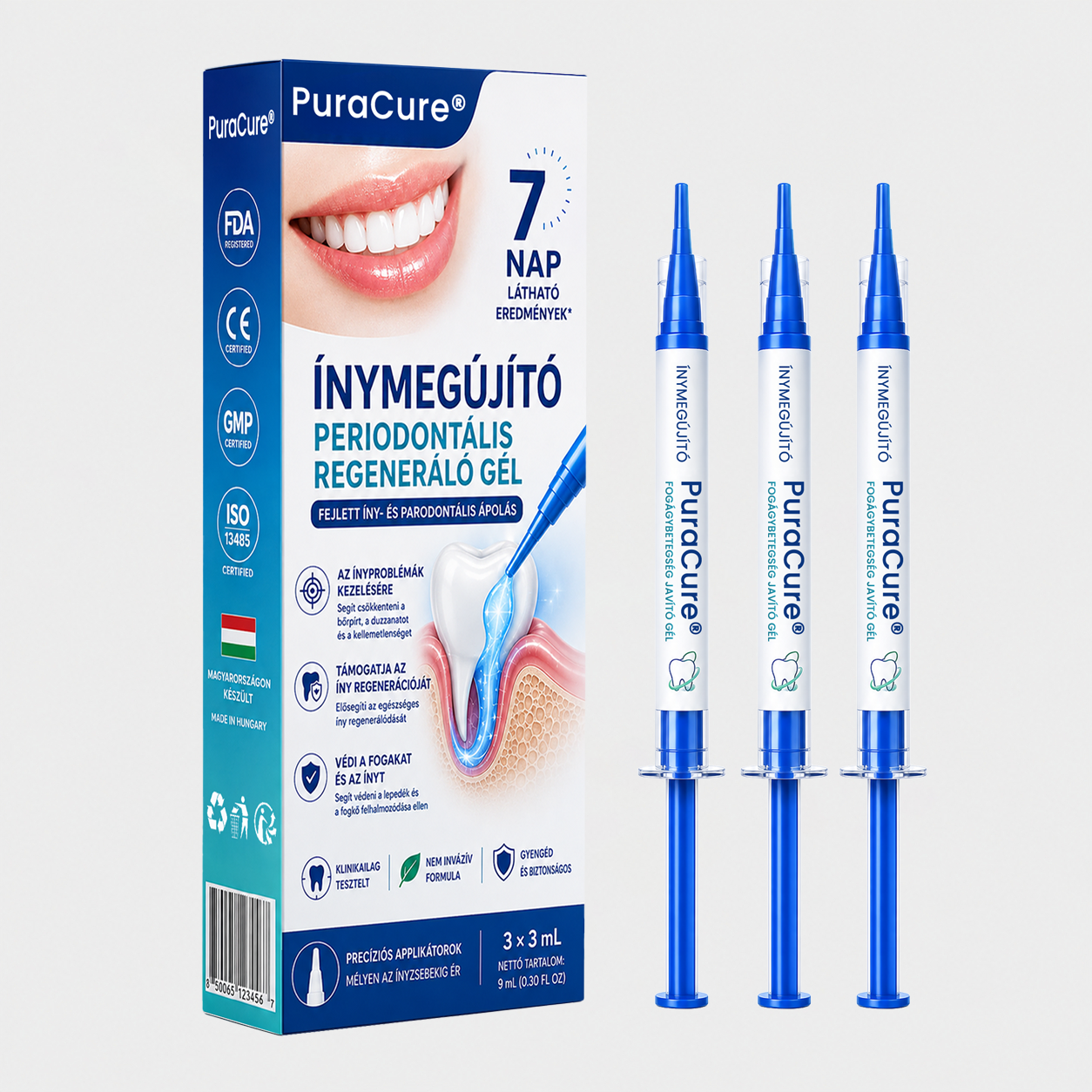 💧💧PuraCure® Ínymegújító – 🦷Célzott ínyápoló és regeneráló gél