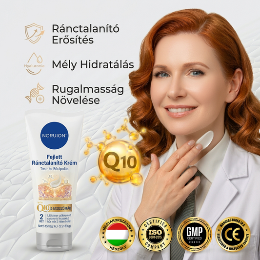 ✨ NORUION® Q10 x Növényi Nano Exoszóma Haladó Ránctalanító Krém – ✅Haladó Ránctalanító, Bőrfeszesítő & Regeneráló Formula (Látható Hatás Már 14 Nap Alatt)