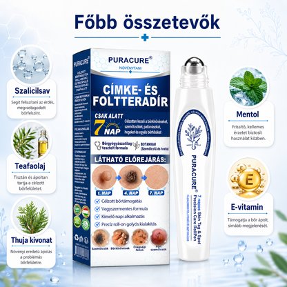 PuraCure® 👩‍⚕️👩‍⚕️👩‍⚕️𝟕 𝐍𝐚𝐩𝐨𝐬 Bőrkinövés- és Folteltávolító Toll Fájdalommentes és Hegmentes Professzionális Rollerball