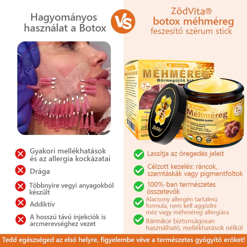 🌟 ZödVita® Méhméreg Bőr Helyreállító Krém 🔥Természetes Öregedésgátló, Feszesíti a Bőrt, Csökkenti a Ráncokat– 50ml